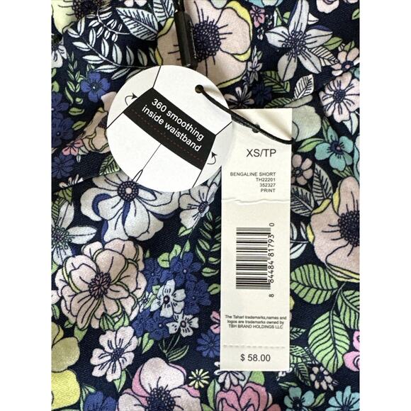 Tahari Bengaline Compression Stretch Floral Tummy Control Shorts XS NEW NWT - Picture 2 of 6